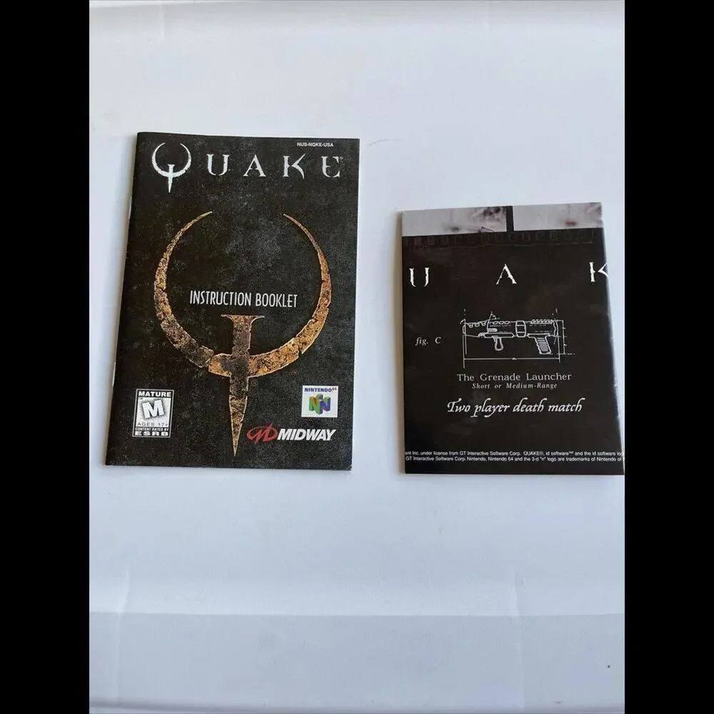 Quake Nintendo 64 Game Cartridge USED Complete In Box With Manual And Poster